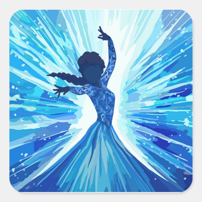 Let It Go Square Sticker (Front)