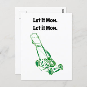 Let it Mow Movie Internet Meme Joke Postcard