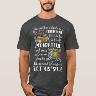 Let it Sew  Funny Christmas Sewing  T-Shirt