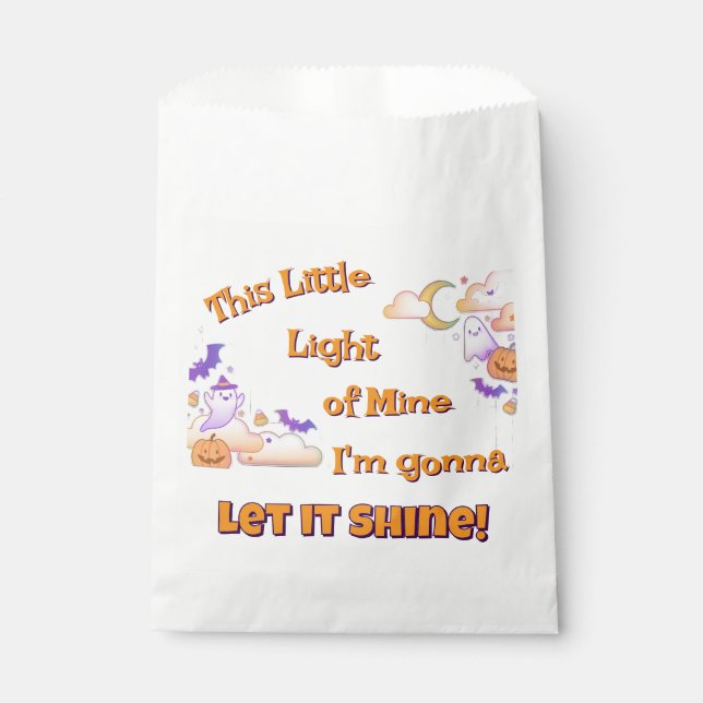 Let It Shine Christian Halloween Favour Bags (Front)