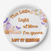 Let It Shine Christian Halloween Paper Plates