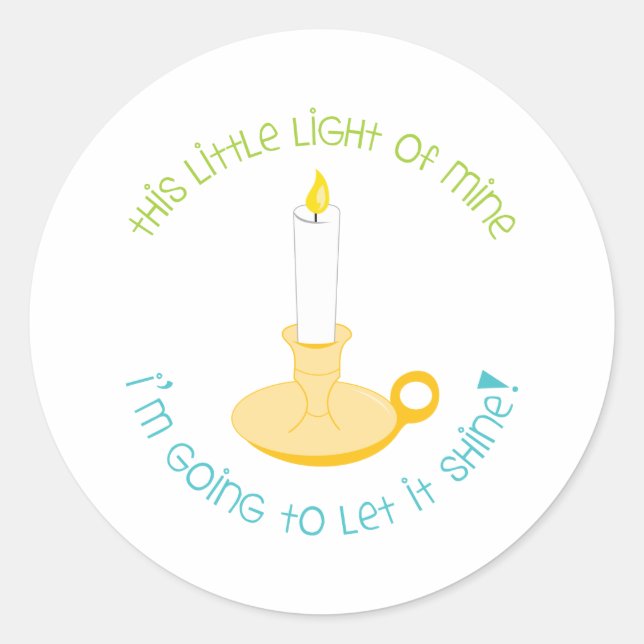 Let It Shine Classic Round Sticker (Front)