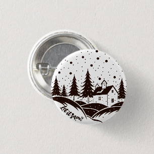 LET IT SNOW 3 CM ROUND BADGE