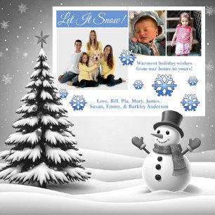 Let It Snow! 3 Photo Christmas Card