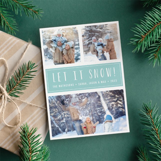 Let It Snow | 3 Photo Collage Holiday (Creator Uploaded)
