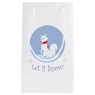 Let It Snow! (Arctic Fox) Small Gift Bag
