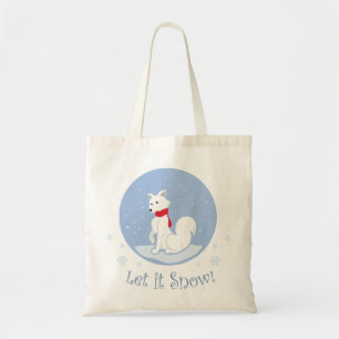 Let It Snow! (Arctic Fox) Tote Bag