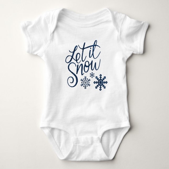 Let it Snow Baby Bodysuit (Front)