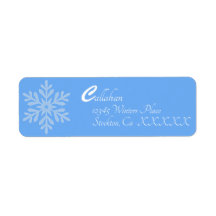 Let it Snow Blue Address Labels