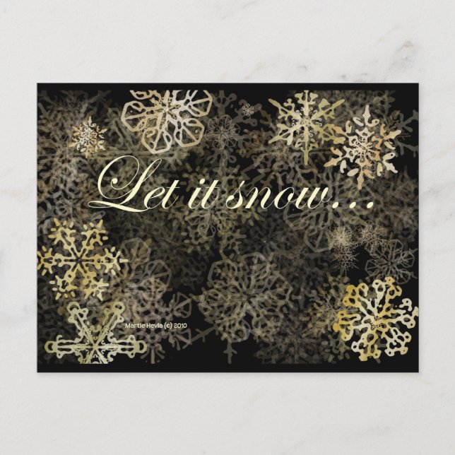 Let It Snow | Blue Beach Song™ Postcard (Front)