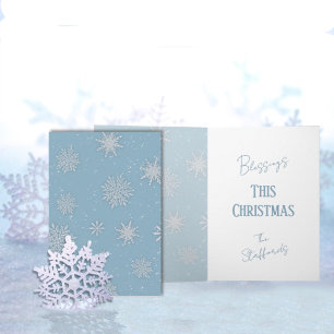 Let it Snow Blue Greeting Card