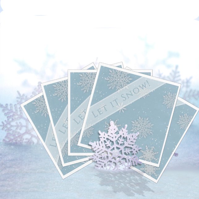 Let it Snow Blue Napkin (Creator Uploaded)