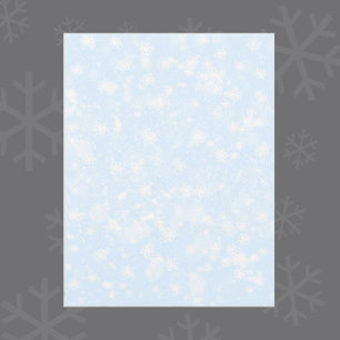 Let It Snow Blue Scrapbooking Paper