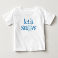 LET IT SNOW blue snowflakes baby's first snowstorm