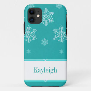 Let it Snow BT iPhone 5 Case, Aqua 11 Case