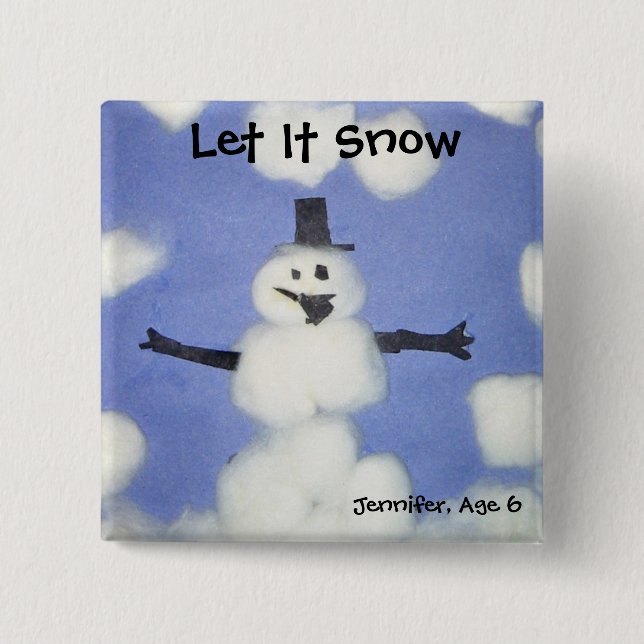 Let It Snow Button (Front)