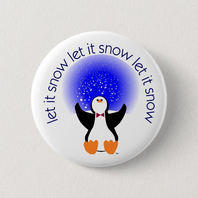 Let It Snow Button Badge (Front)