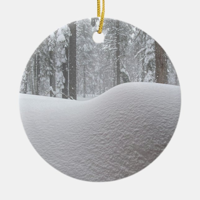Let It Snow! Ceramic Ornament (Front)