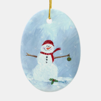 Let It Snow Ceramic Ornament