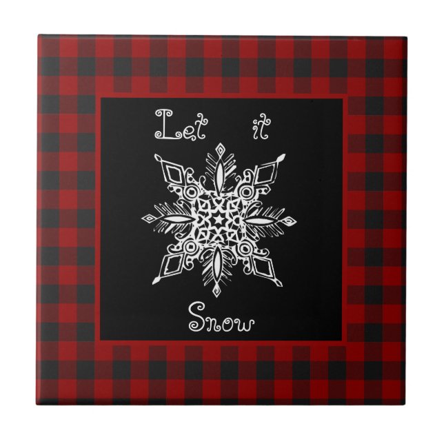 Let it snow  ceramic tile (Front)