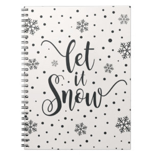 Let It Snow Christmas Calligraphy Notebook