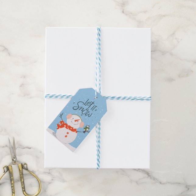 Let it Snow Christmas Gift Tags (With Twine)