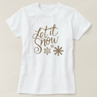 "Let it Snow" Christmas Gold Glitter