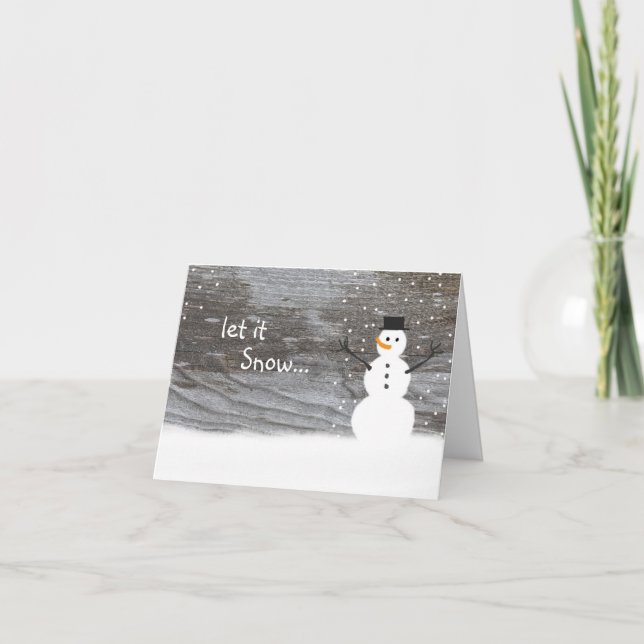 Let it Snow Christmas Holiday Greeting Card (Front)