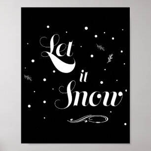 Let It Snow Christmas Holiday Season Fun Cool Poster