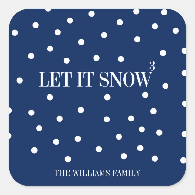 Let It Snow Christmas Holiday Sticker (Front)