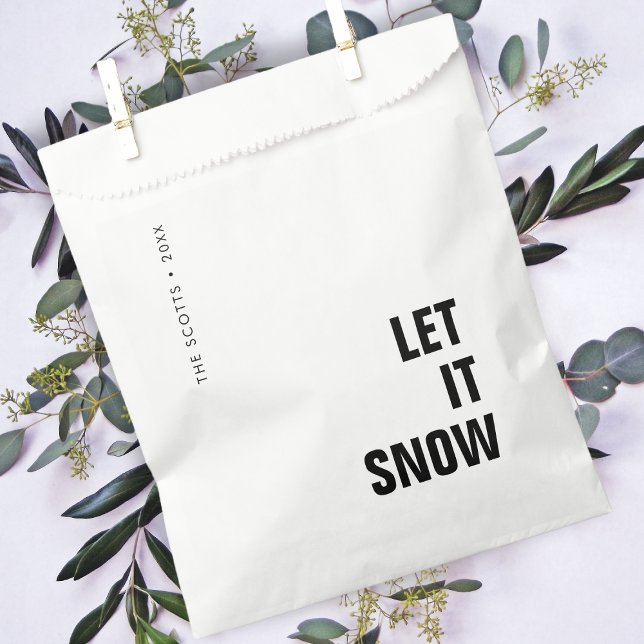 Let it Snow | Christmas Minimalist Clean Simple Favour Bag (Creator Uploaded)