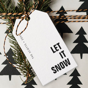 Let it Snow   Christmas Minimalist Clean Simple Gift Tags