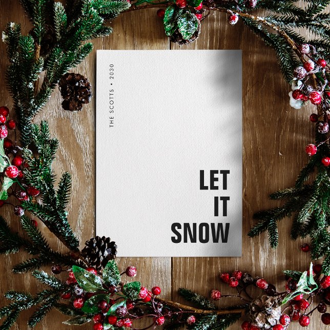 Let it Snow | Christmas Minimalist Clean Simple Holiday Card (Creator Uploaded)