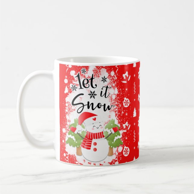 Let It Snow Christmas Mug (Left)