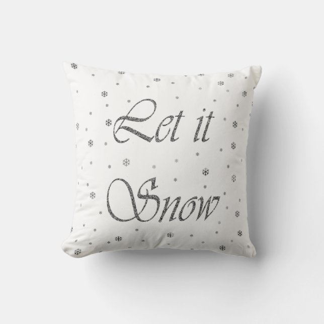 Let it Snow Christmas Pillow (Front)