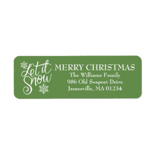 Let it Snow Christmas Return Address Labels