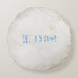Let It Snow! Christmas Round Cushion
