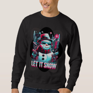Let It Snow Christmas Snowman Sweatshirt