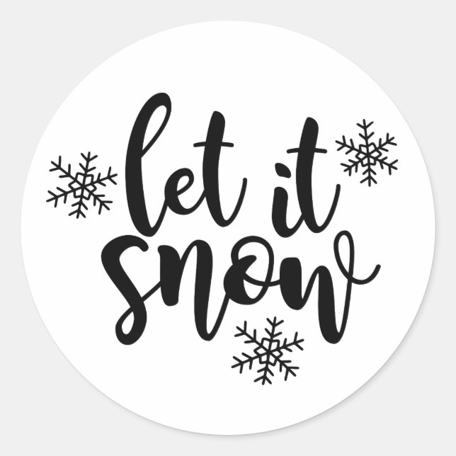Let it snow, Christmas sticker (Front)