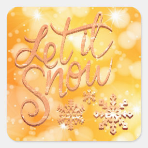 Let It Snow Christmas Sticker