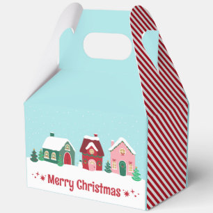 Let it Snow Christmas Village Favour Boxes
