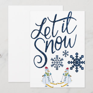 Let it Snow  Classic Christmas Holiday Card