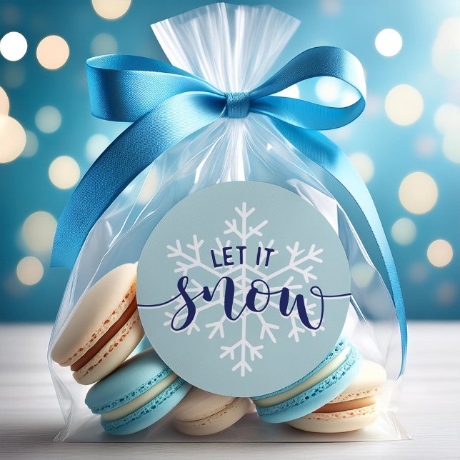 Let It Snow Classic Round Sticker (Creator Uploaded)