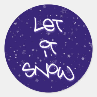 Let it Snow Classic Round Sticker