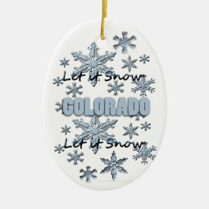 Let it Snow Colorado Christmas Ornament