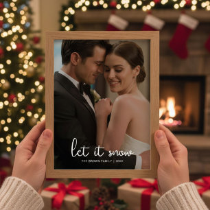 Let It Snow Cosy Couple Holiday Card