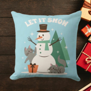 Let It Snow   Cosy Winter Throw Pillow