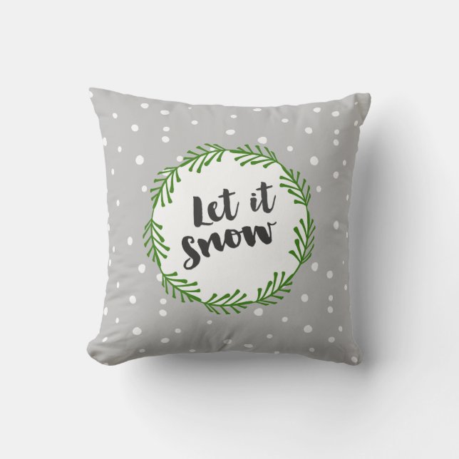 Let it Snow Cosy Winter Wonderland Cushion (Front)