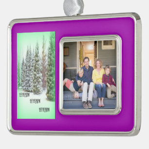 Let It Snow Crisp Wintertime 1 photo Silver Plated Framed Ornament