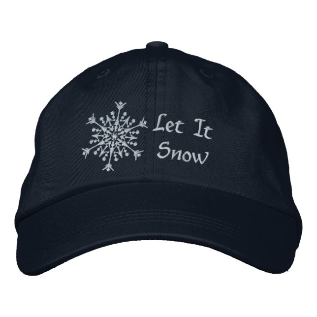 Let It Snow Embroidered Hat (Front)